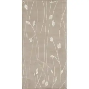 Photo of Beige and Ivory Floral Power Loom Area Rug