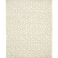 Photo of Beige and Ivory Geometric Hand Tufted Area Rug