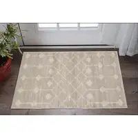 Photo of Beige and Ivory Moroccan Power Loom Area Rug