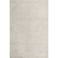 Photo of Beige and Ivory Wool Checkered Hand Tufted Area Rug