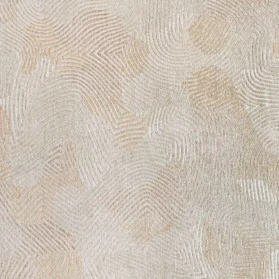 Beige and White Abstract Non Skid Area Rug Photo 5