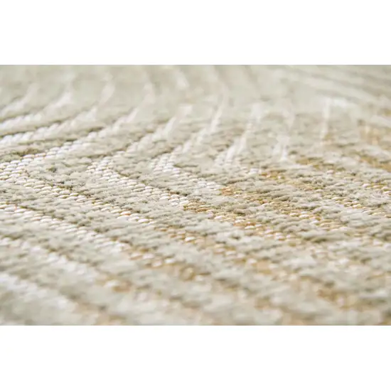 Beige and White Abstract Non Skid Area Rug Photo 8