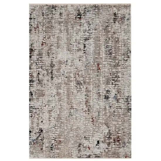 Beige Or Grey Abstract Area Rug Photo 1