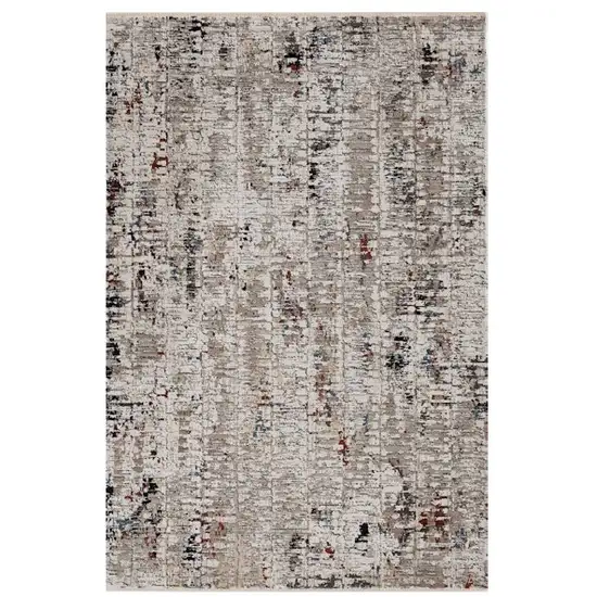 Beige Or Grey Abstract Area Rug Photo 2