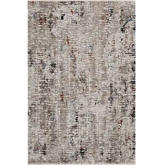 Beige Or Grey Abstract Transitional Indoor Area Rug Photo 2