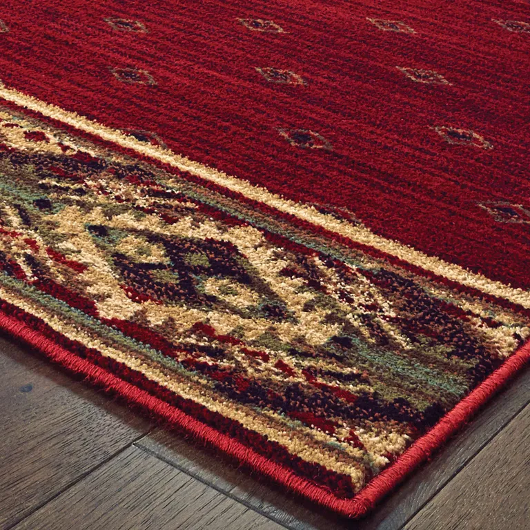 Berry Gold And Ivory Southwestern Power Loom Stain Resistant Runner Rug Photo 3