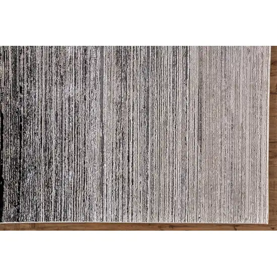 Black And Dark Gray Abstract Stain Resistant Area Rug Photo 9