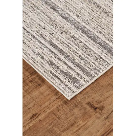 Black And Dark Gray Abstract Stain Resistant Area Rug Photo 3