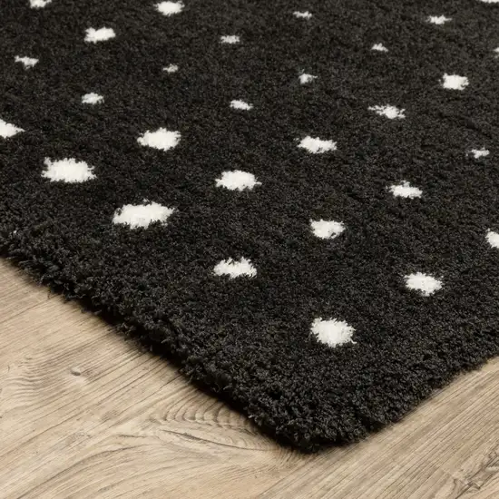 Black And Ivory Geometric Area Rug Photo 8