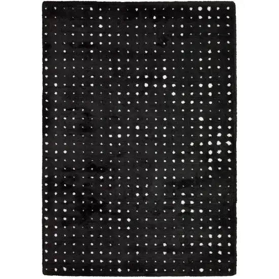 Black And Ivory Geometric Area Rug Photo 7