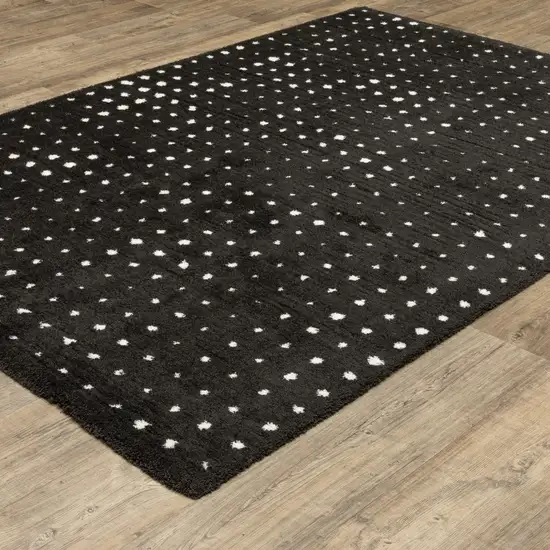 Black And Ivory Geometric Area Rug Photo 9