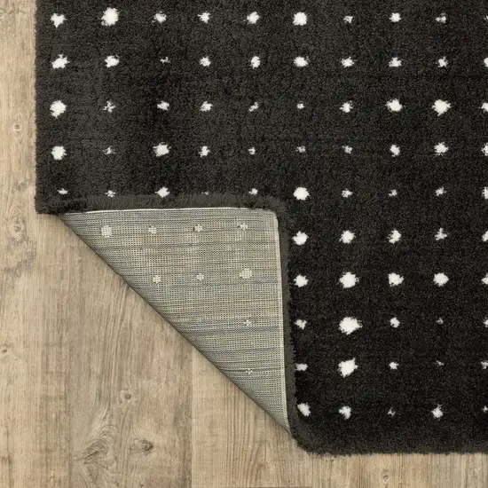 Black And Ivory Geometric Area Rug Photo 9