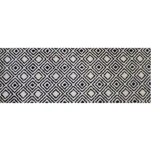 Photo of Black Diamond Washable Runner Rug