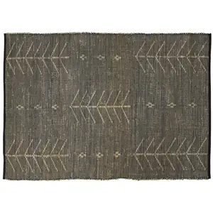 Photo of Black Distressed Tribal Area Rug