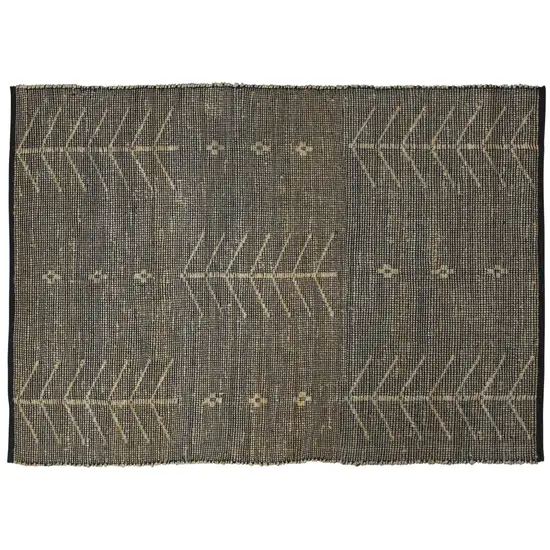 Black Distressed Tribal Area Rug Photo 1