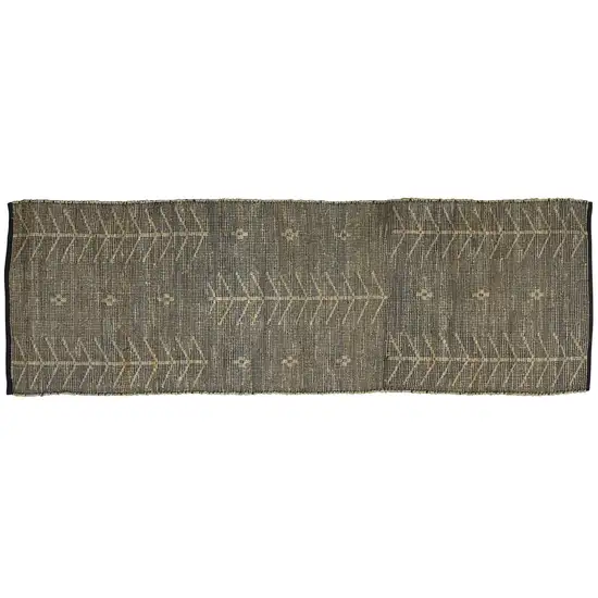 Black Distressed Tribal Scatter Rug Photo 1