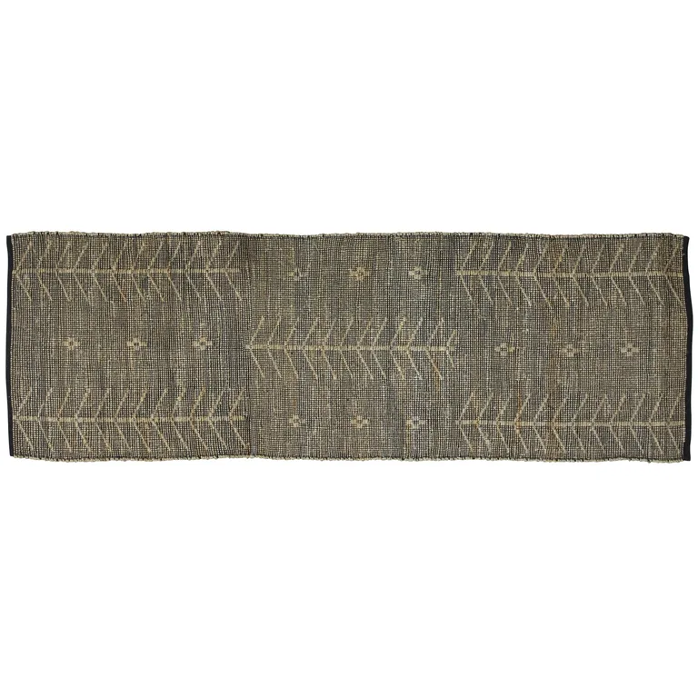 Black Distressed Tribal Scatter Rug Photo 2