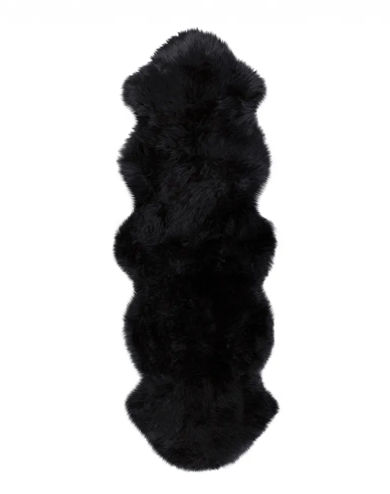 Black Double Sheepskin - Area Rug Photo 1