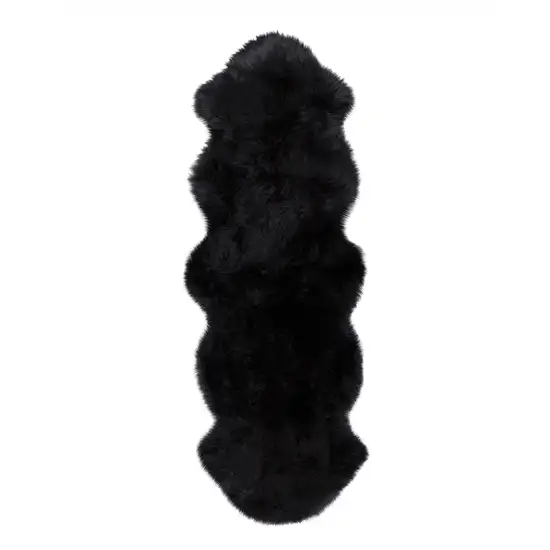 Black Double Sheepskin - Area Rug Photo 1