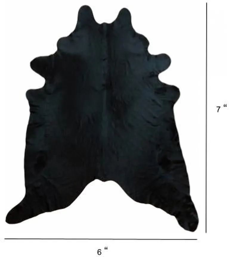 Black Dyed Brindled Cowhide Rug Photo 2