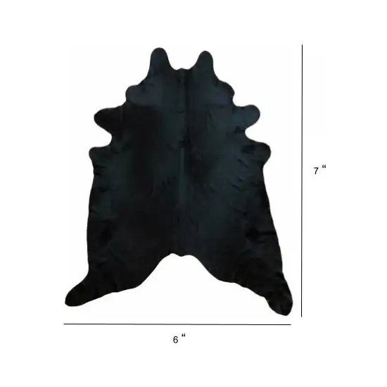 Black Dyed Brindled Cowhide Rug Photo 2