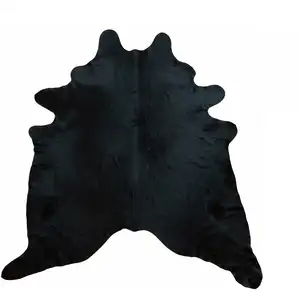 Photo of Black Dyed Brindled Cowhide Rug