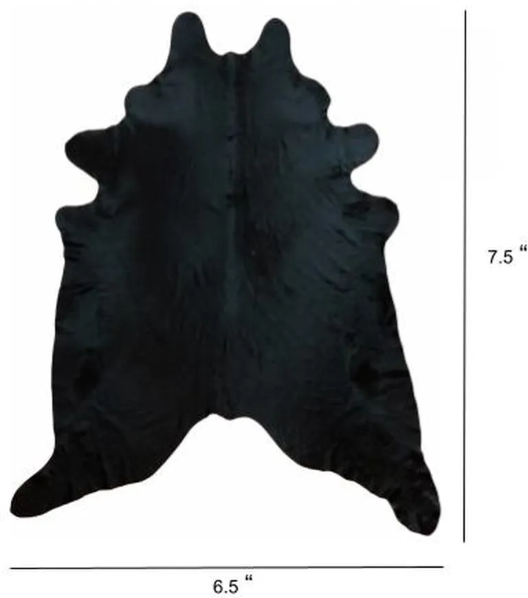 Black Dyed Brindled Cowhide Rug Photo 4