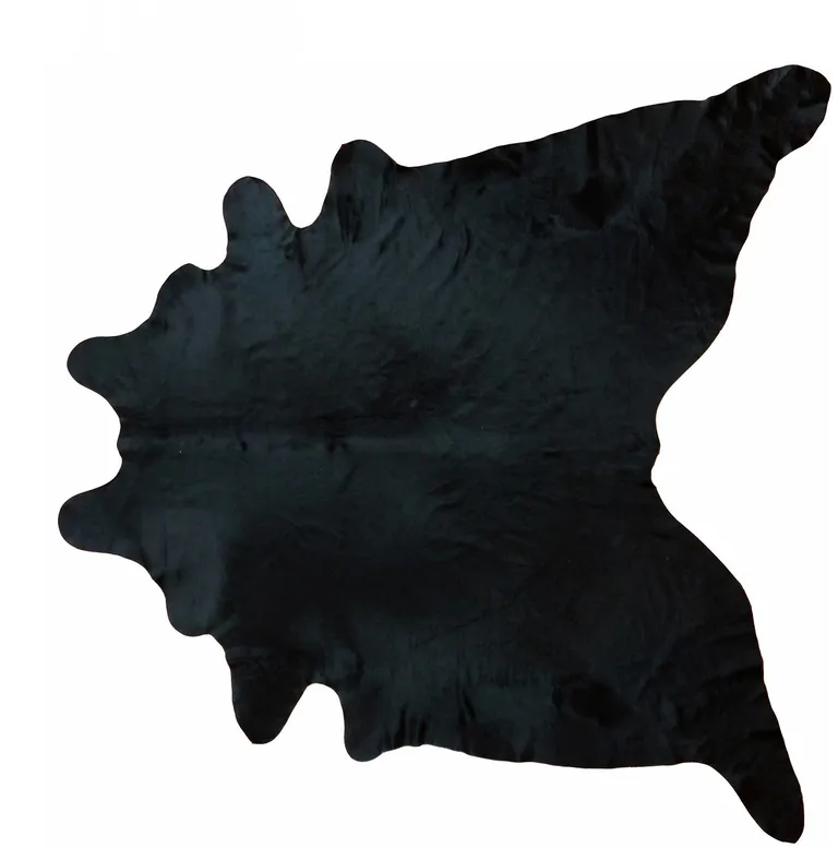 Black Dyed Brindled Cowhide Rug Photo 2