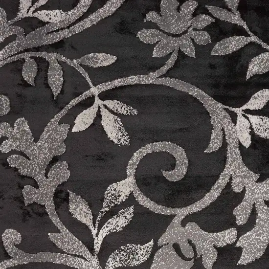 Black Filigree Vines Area Rug Photo 6