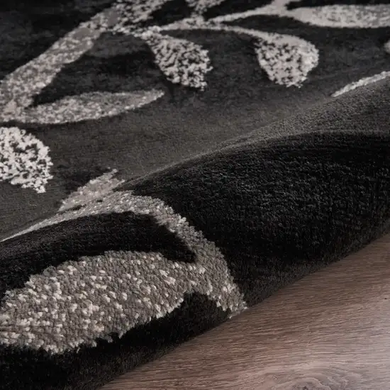 Black Filigree Vines Area Rug Photo 3