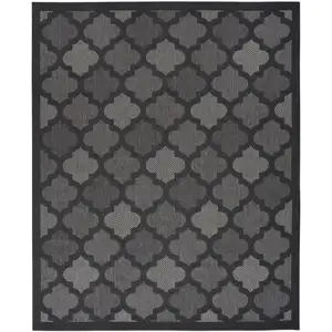 Photo of Black Geometric Flatweave Area Rug