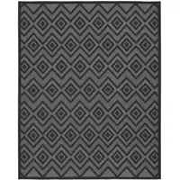 Photo of Black Geometric Flatweave Area Rug