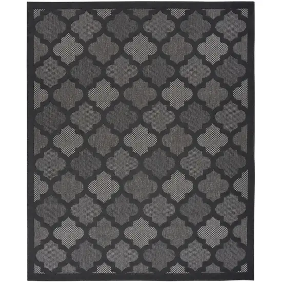 Black Geometric Flatweave Area Rug Photo 1