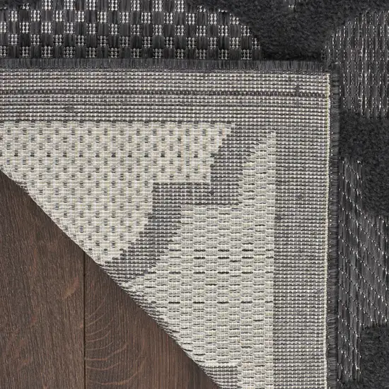 Black Geometric Flatweave Area Rug Photo 3