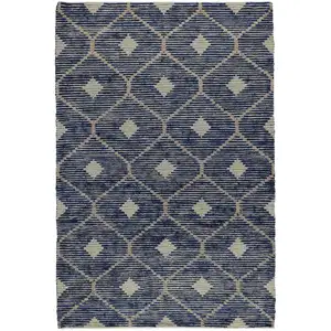 Photo of Black Geometric Hand Woven Area Rug