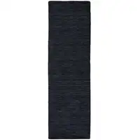 Photo of Black Hand Woven Runner Rug