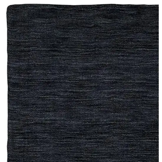 Black Hand Woven Runner Rug Photo 5