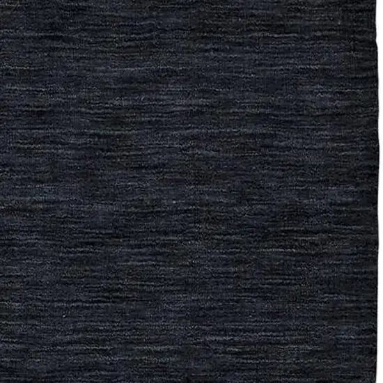 Black Hand Woven Runner Rug Photo 7