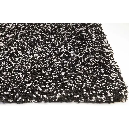 Black Heather Indoor Shag Rug Photo 4