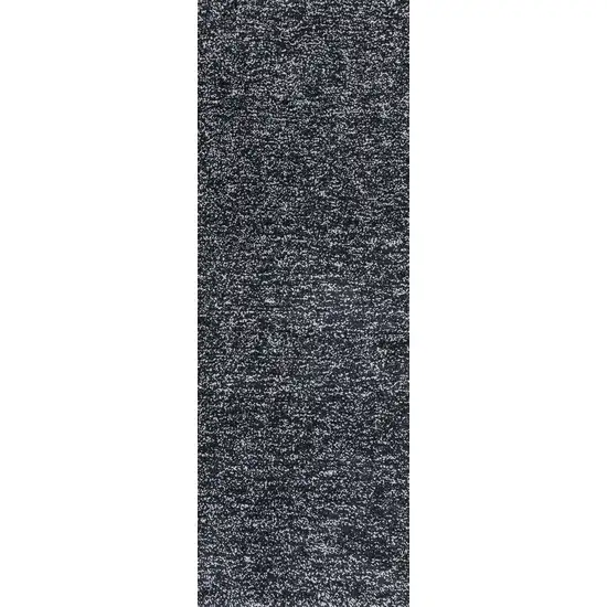 Black Heather Plain Runner Rug Photo 1