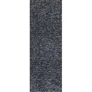 Photo of Black Heather Plain Runner Rug