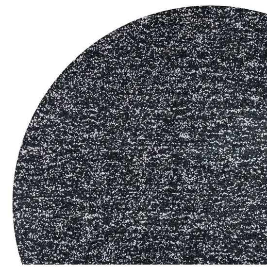 Black Heather Round Indoor Shag Rug Photo 2