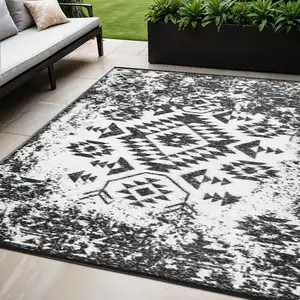 Photo of Black Indoor Outdoor Area Rug