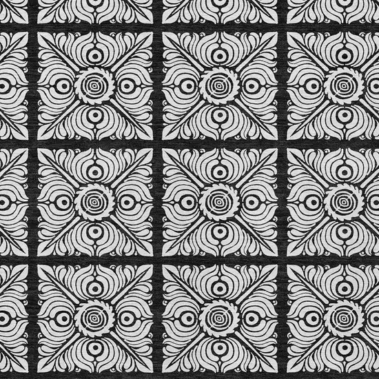 Black Ivory And Gray Medallion Washable Indoor Outdoor Area Rug Photo 7