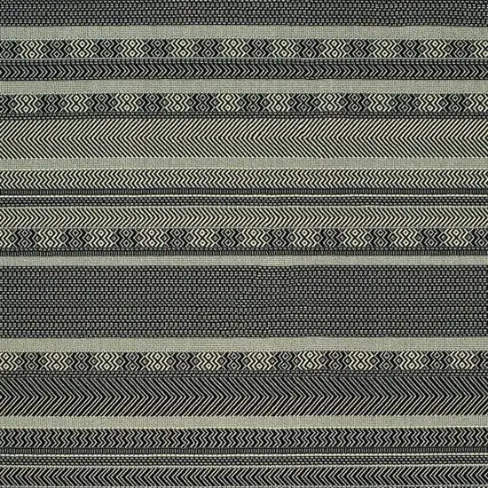 Black Ivory Machine Woven Geometric Indoor Area Rug Photo 4