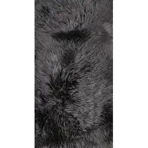 Photo of Black New Zealand Natural Sheepskin Rug