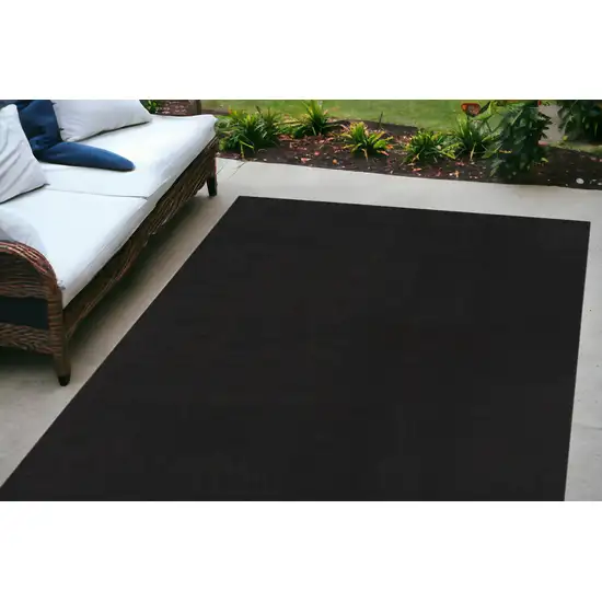 Black Non Skid Indoor Outdoor Area Rug Photo 1