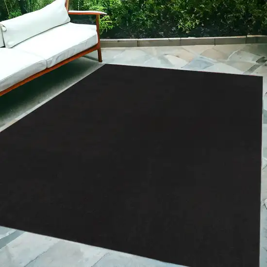 Black Non Skid Indoor Outdoor Area Rug Photo 1