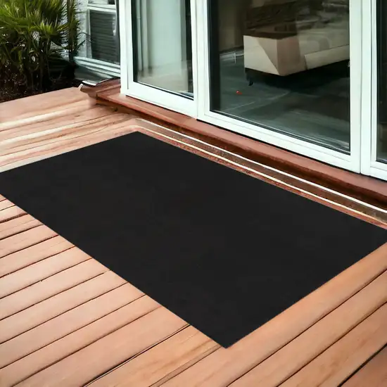 Black Non Skid Indoor Outdoor Area Rug Photo 2