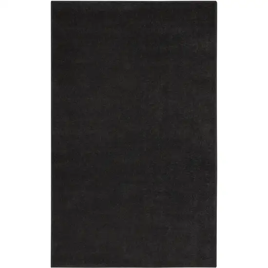 Black Stain Resistant Indoor Outdoor Area Rug Photo 3